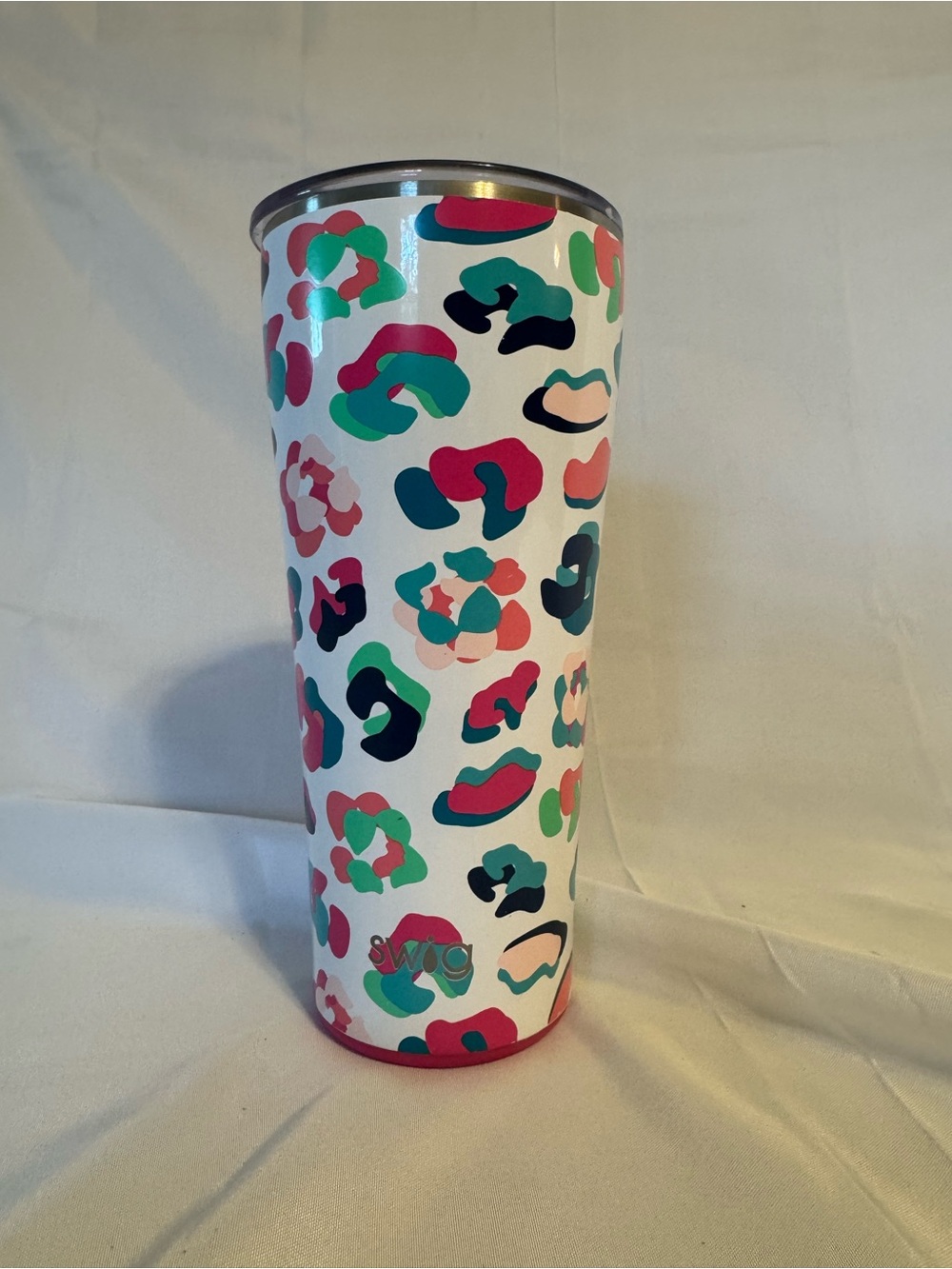 Swig Leopard Print Stainless Tumbler - Pink, Teal, Navy